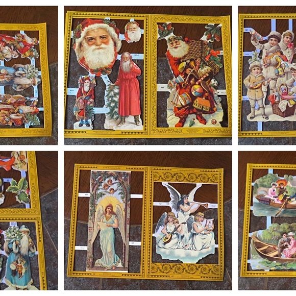 LOT OF Over 25 Sheets Vintage Mamelok Christmas Embossed Die Cut Paper England - Picture 1 of 10